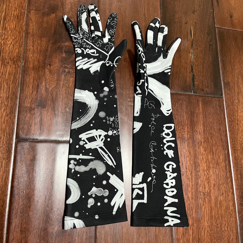 Dolce&Gabbana Graphic Logo print Gloves